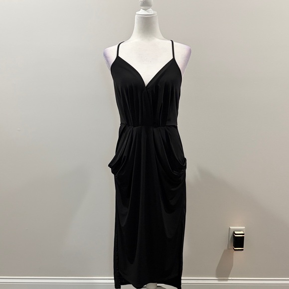 BCBGeneration Black Draped “Della” Dress. - Picture 7 of 9